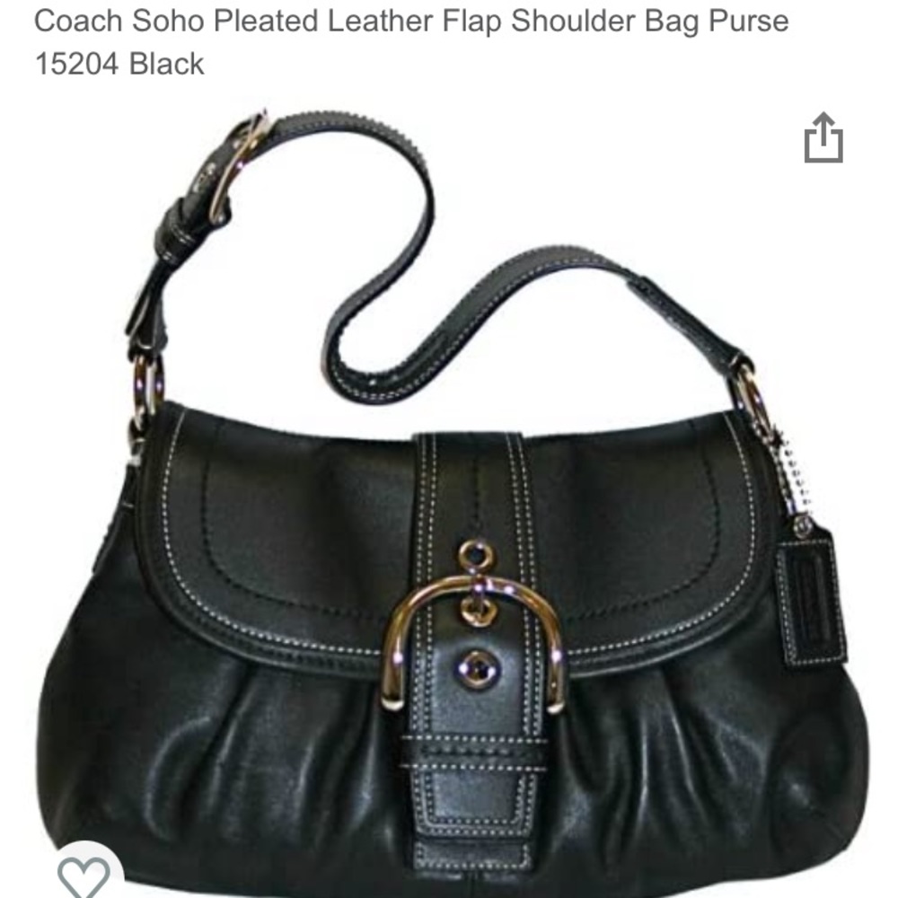 Coach Soho Pleated Leather Flap Shoulder Bag